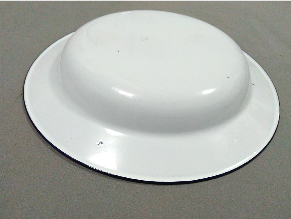 8.5" Enamel Dinnerware Plates White vintage enamelware dishes K