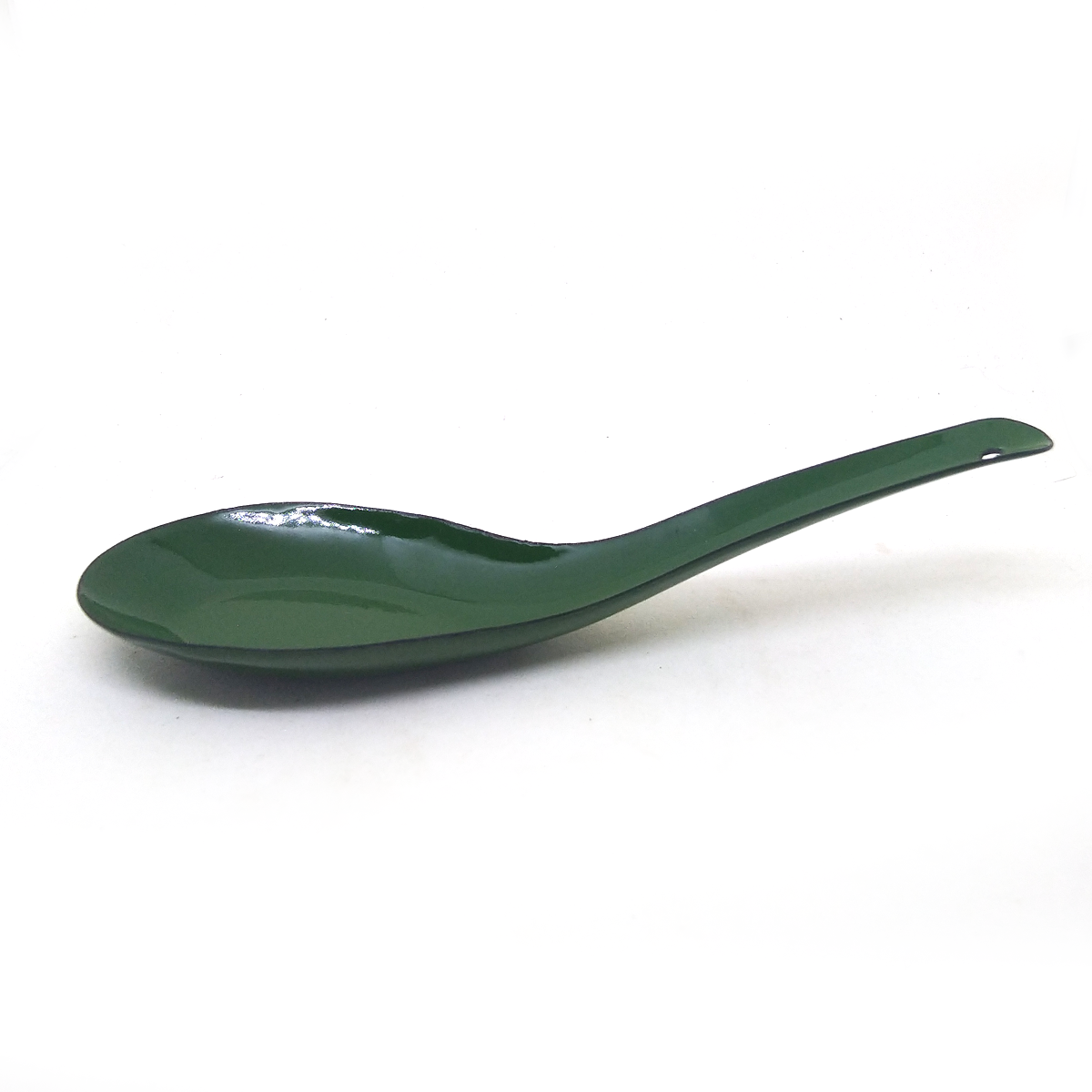 Set 4 Pcs enamel Soup spoons enamelware Green chinese camping japanese K