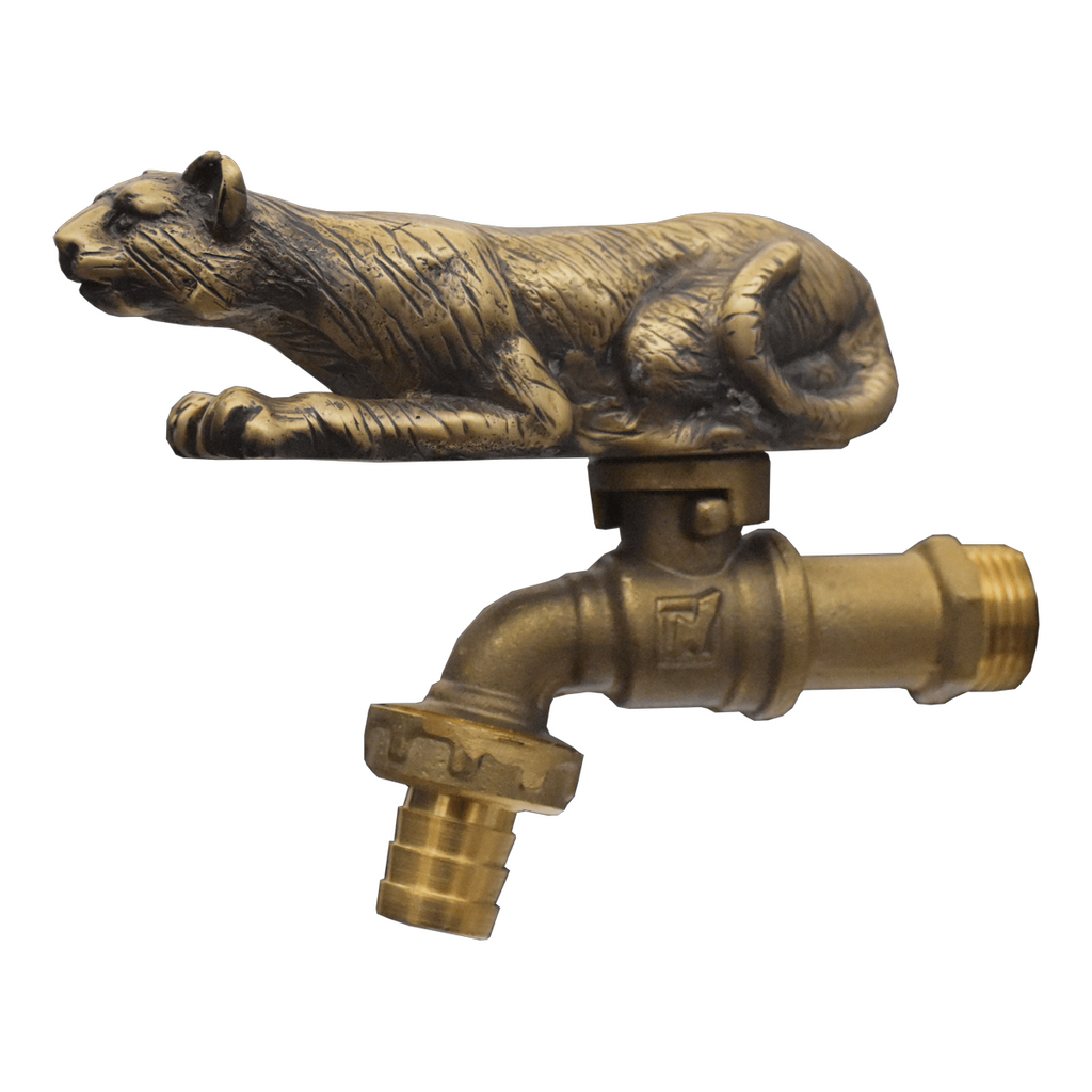 Gepard Messing Wasserhahn – 1/2" Gewinde | Küche, Außenbereich, Garten & Hof | Vintage Zapfhahn | Hergestellt in Thailand