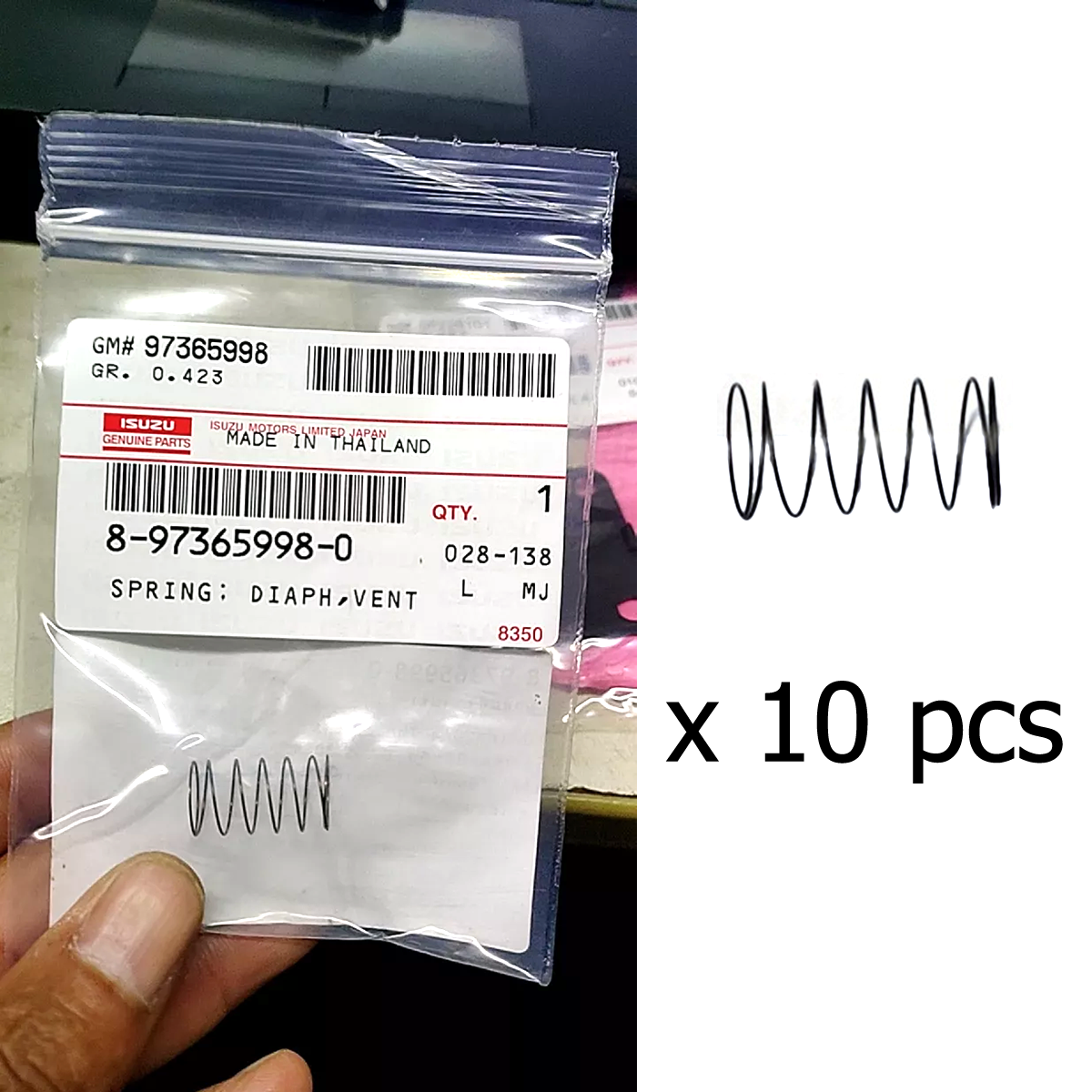 Set 10 pcs Genuine ISUZU #8973659980 Spring Ventilator Diaph 4JK 4JJ D-MAX I