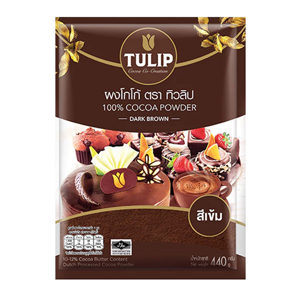 440g Cocoa Powder Dark Brown Colour Drinks Bakery Cake Beverage Tulip K