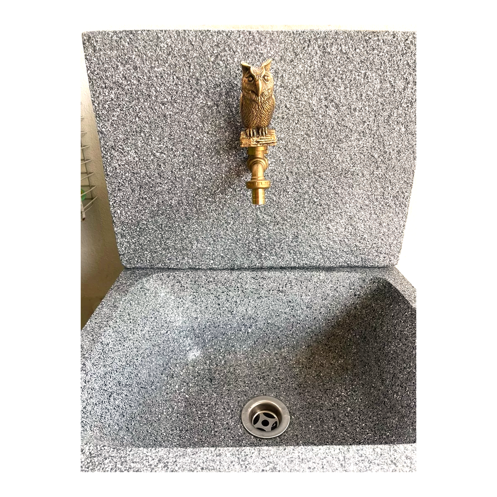 Owl Brass Faucet Tap – 4" Length, 1/2" Thread | Vintage Garden Spigot with Handle | Made in Thailand