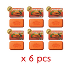 6 pcs x 125g Asantee Herbal Papaya + Honey Soap Skin Whitening Facial Body K