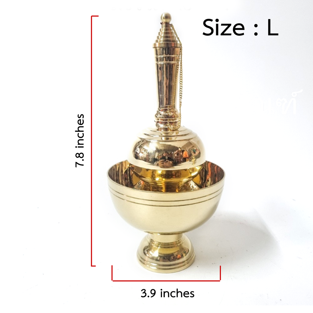 Real Brass Gravel Water Pouring Equipment Buddhist Dedication Make Merit K