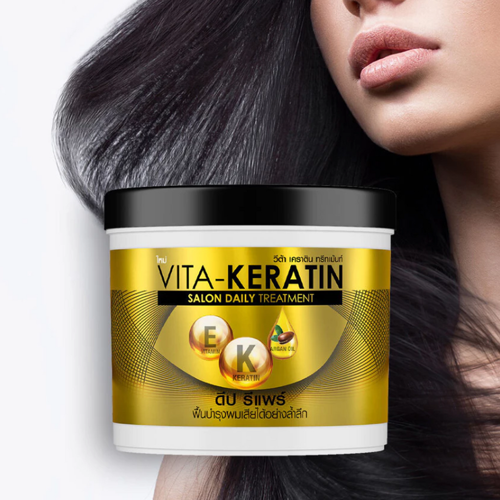 Vita Keratin Tiefenreparatur-Haarkur 600ml – Keratin & Vitamin für trockenes & strapaziertes Haar
