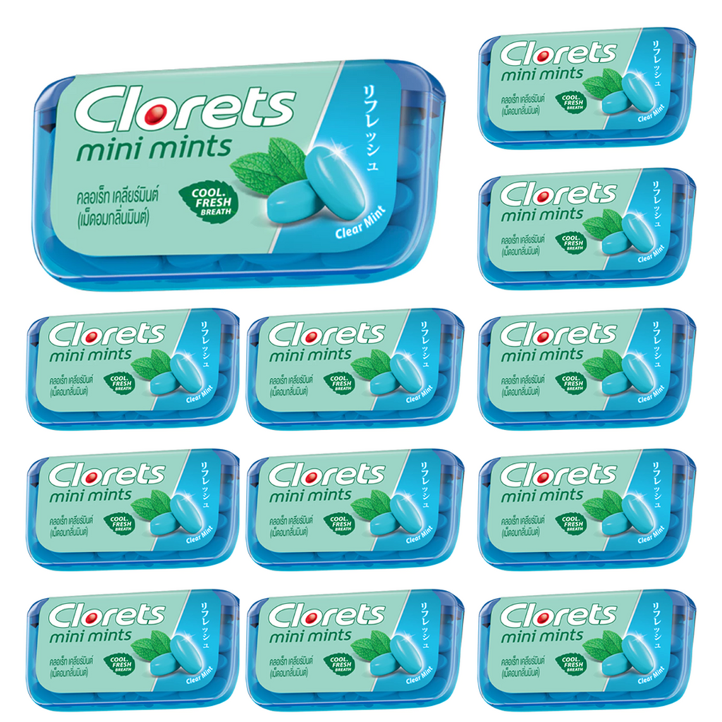 12g Clorets Mini Mints Pfefferminzbonbons klar kühler frischer Atem K
