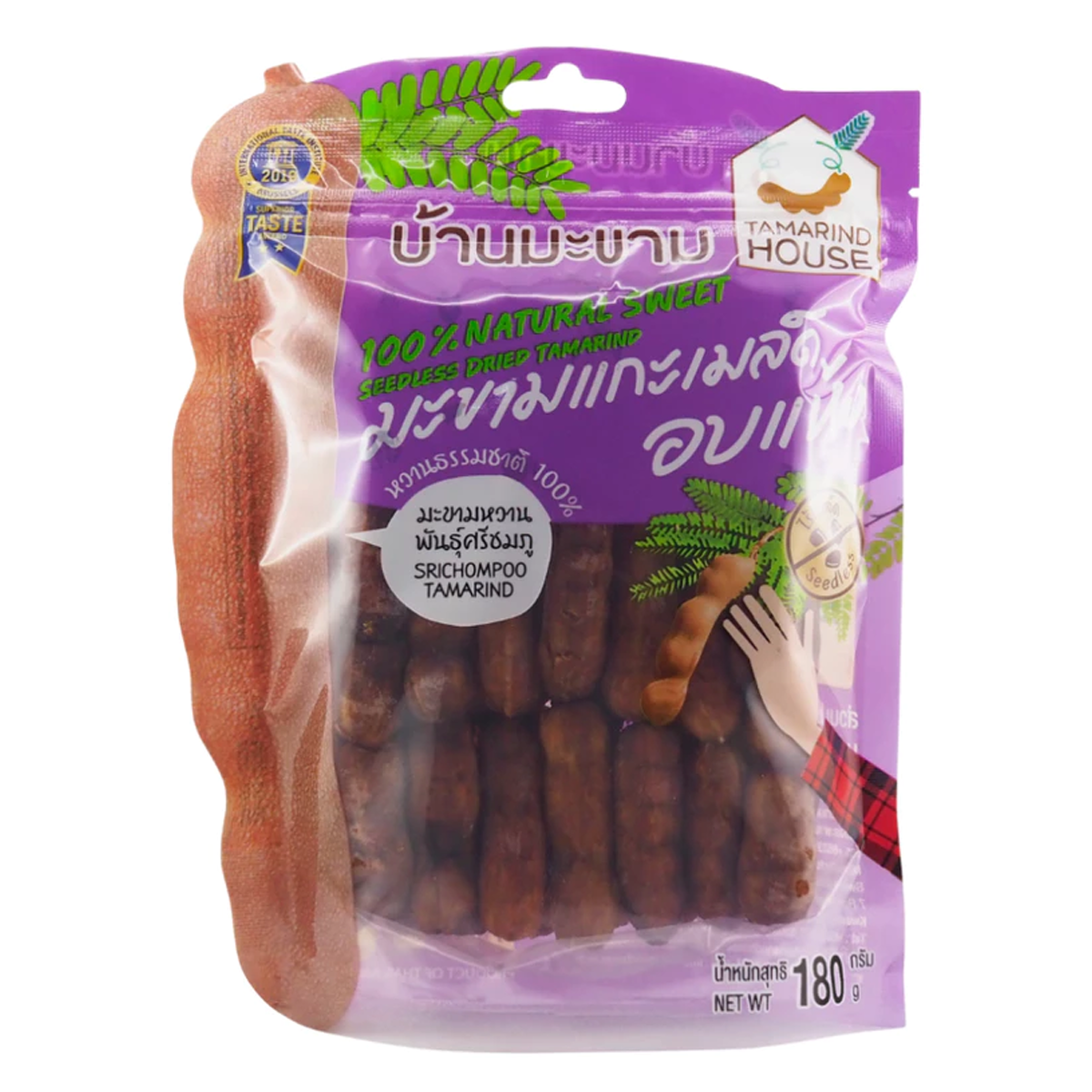 180g Seedless Sweet Dried Tamarind Snack Fruit Natural 100% K