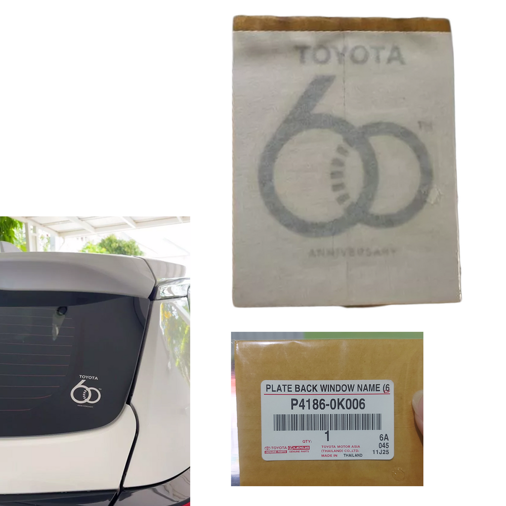 P41860K006 トヨタ ブラックロゴエンブレムバッジ 60周年記念 純正 K