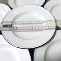 7" Enamel Dinnerware Plates White vintage enamelware dishes K