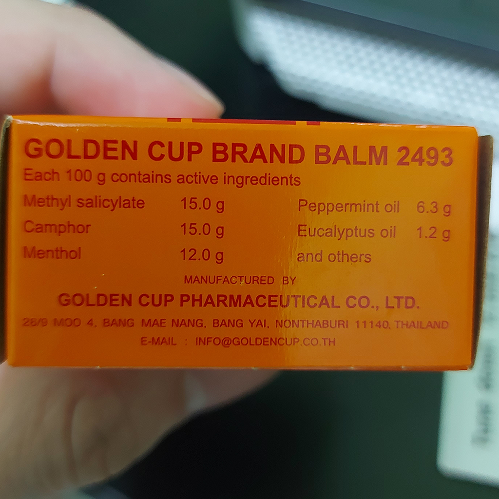 8g Golden Cup Herbal Balm helps relieve muscle aches Insect Bites Massage K