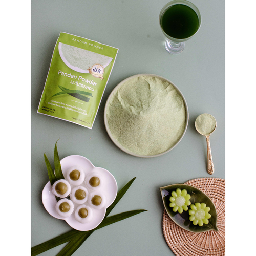 100% Pure Pandan Powder – Sugar Free | Natural Thai Pandan for Drinks, Bakery & Desserts (100g / 200g / 500g)