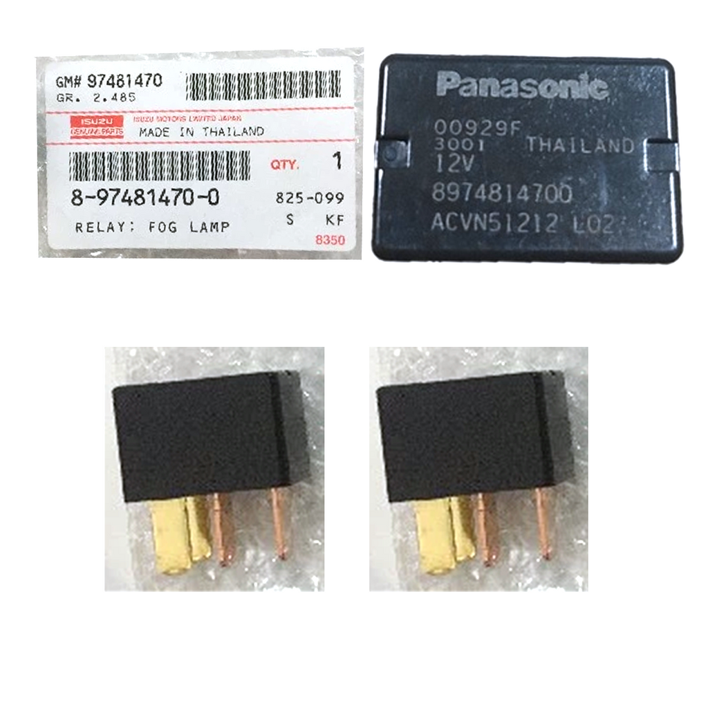 2 St. #8974814700 12V Original Isuzu D-Max MU-X MU-7 Relais 4-polig Hupe Nebelscheinwerfer K