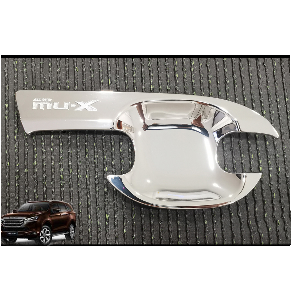 4 pcs Silver ABS Plastic Chrome plated Handle Bowl Cover Isuzu Mu-x 2021-24 K