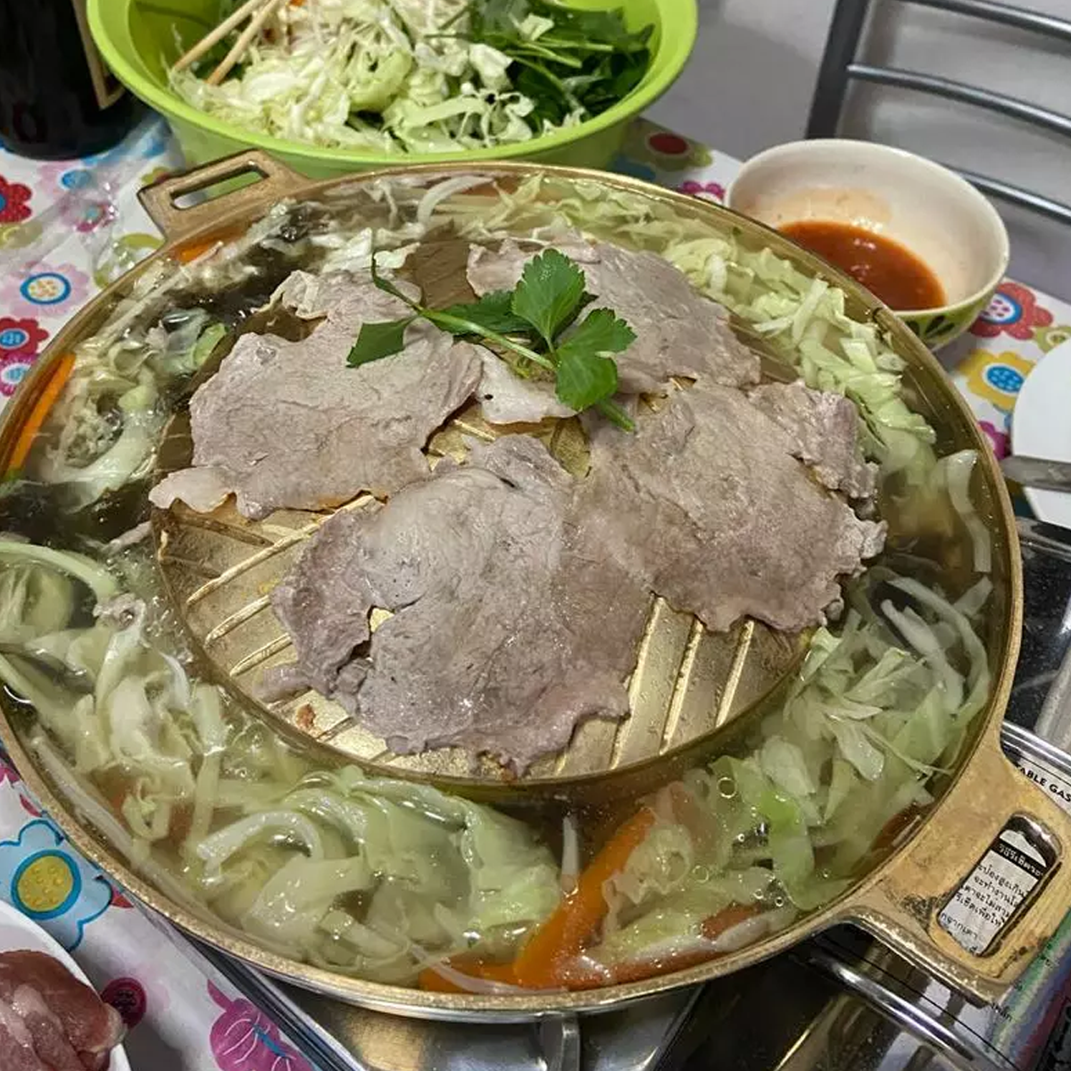 11インチ 真鍮製バーベキュー鍋 ストーブ パン グリル ムーカタ タイ キッチン BBQ K