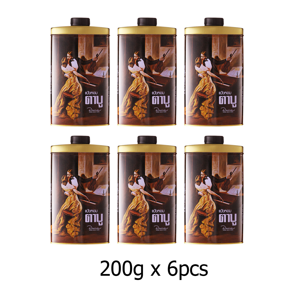 6pcs x 200g Powder mixed with high quality perfume essence use on the body Tabu