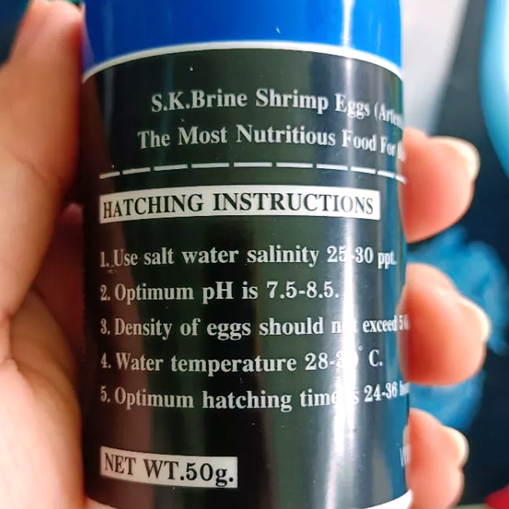 50g Artemia Cysts Brine Shrimp Egg for Baby Shrimp Fish Food S.k.Black K