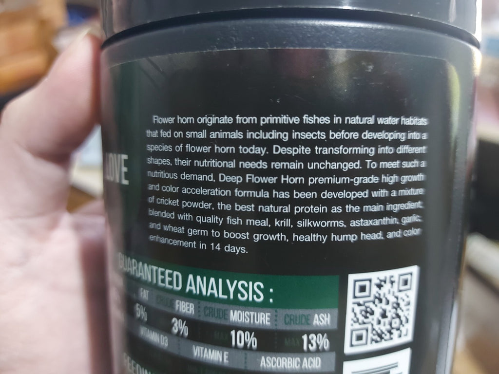 350g Flowerhorn Fish Food Protein Form Insect Growth Color Formula Deep K