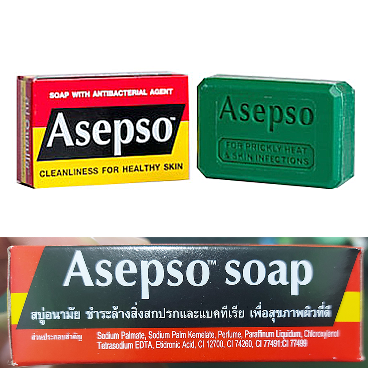 ASEPSO Original Bar Soap 80g – Classic Antibacterial & Antiseptic Formula | Healthy Skin
