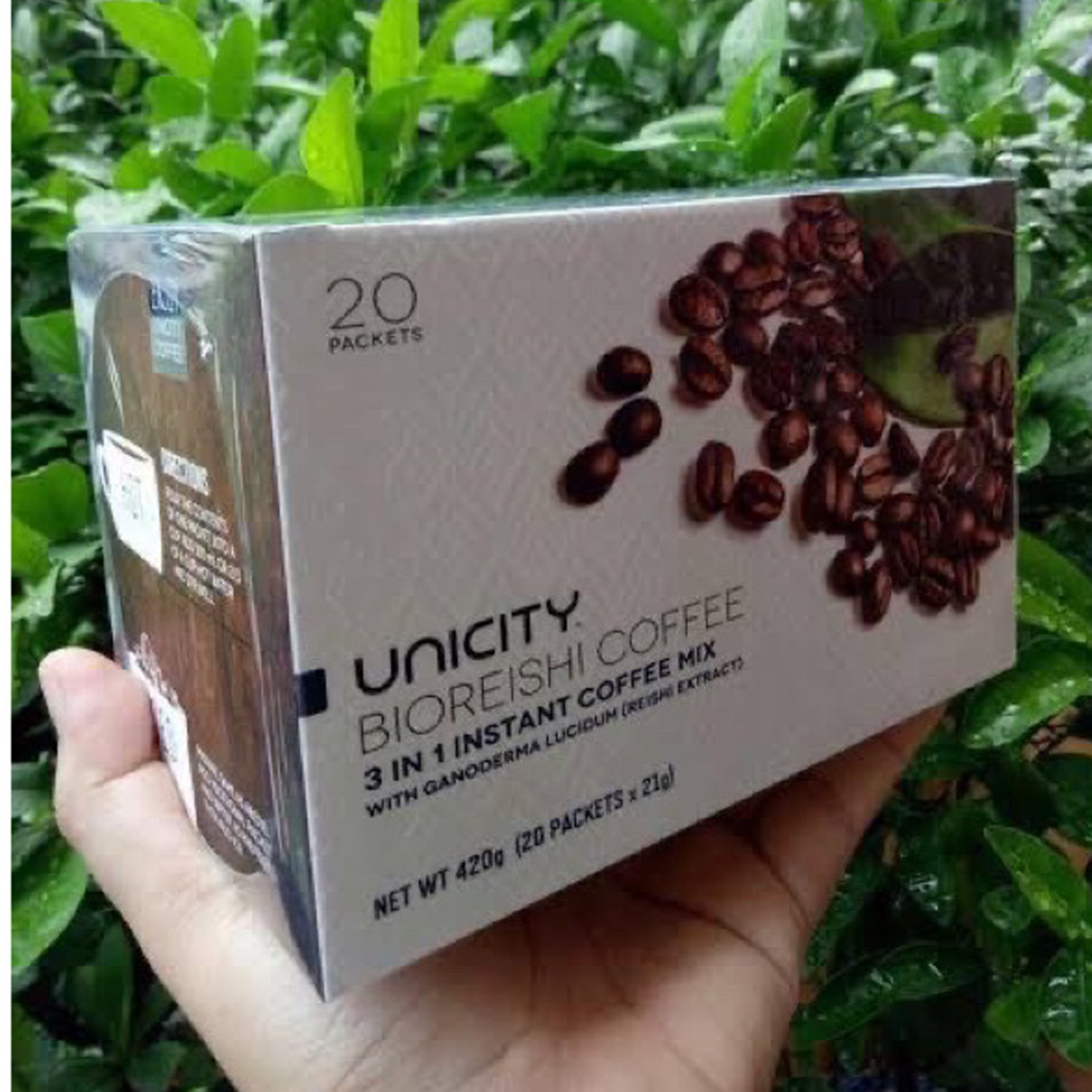 20 Packungen 3 in 1 Unicity BioReishi Instantkaffee Arabica gemischt mit Roter Reishi K