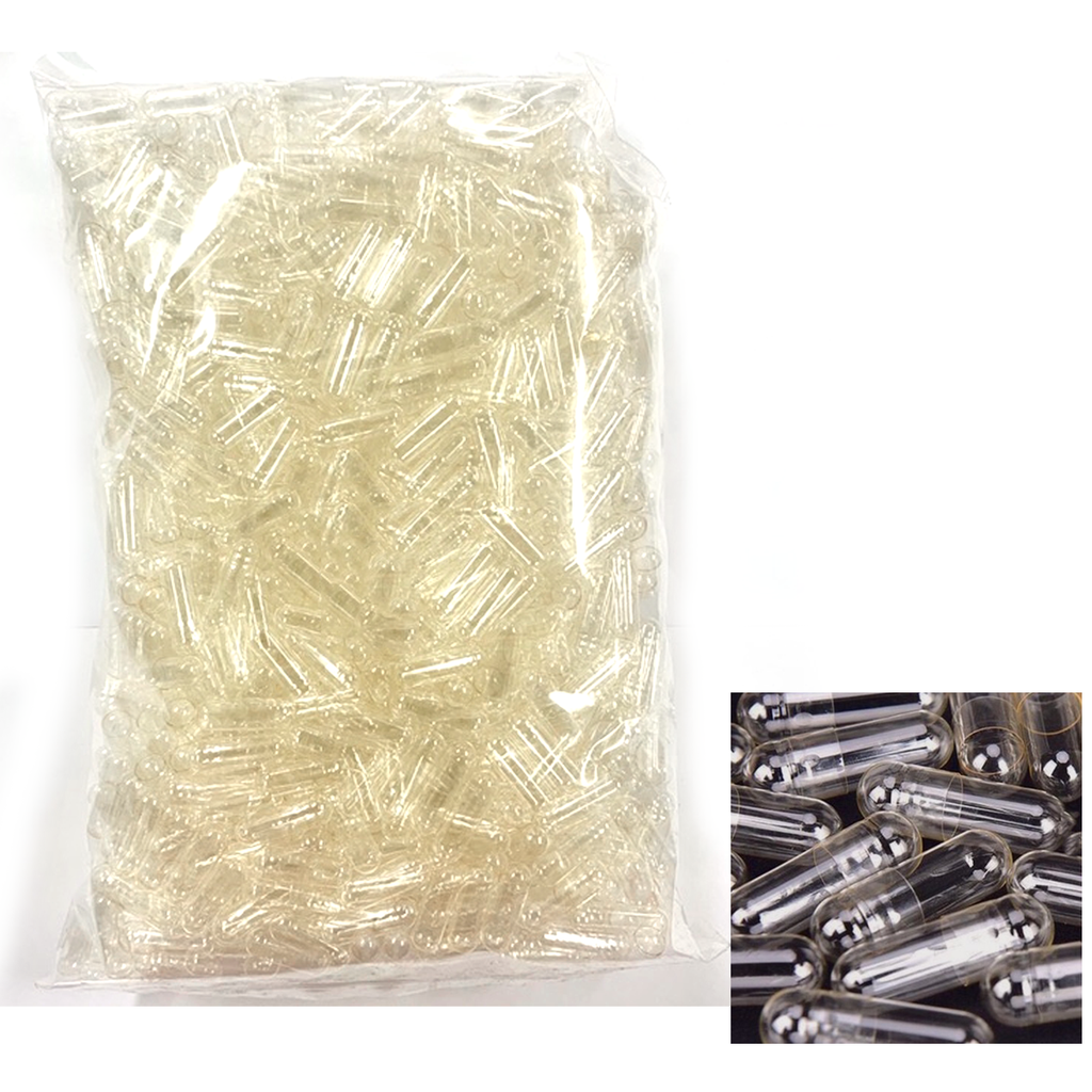 ゼラチンカプセル 0号 (500mg) 透明 1000個