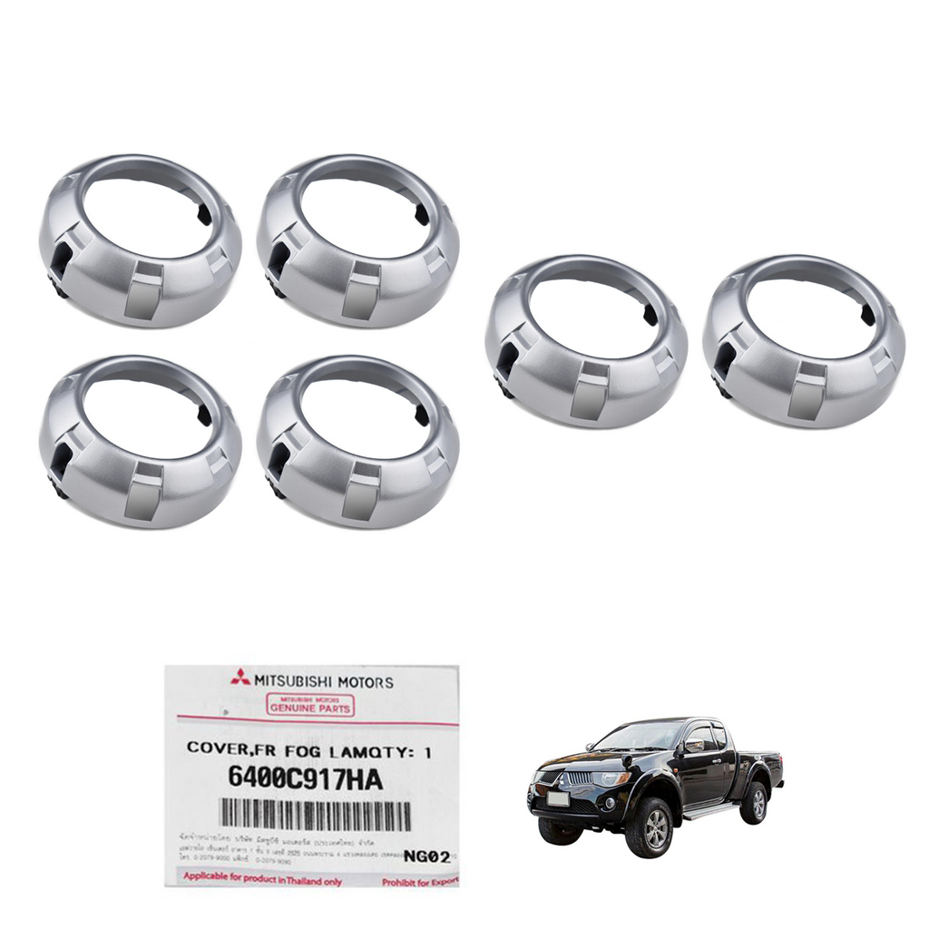 (6Pcs) 6400C917HA Fog Lamp Light Cover Silver Mitsubishi L200 Triton 2006 - 2009