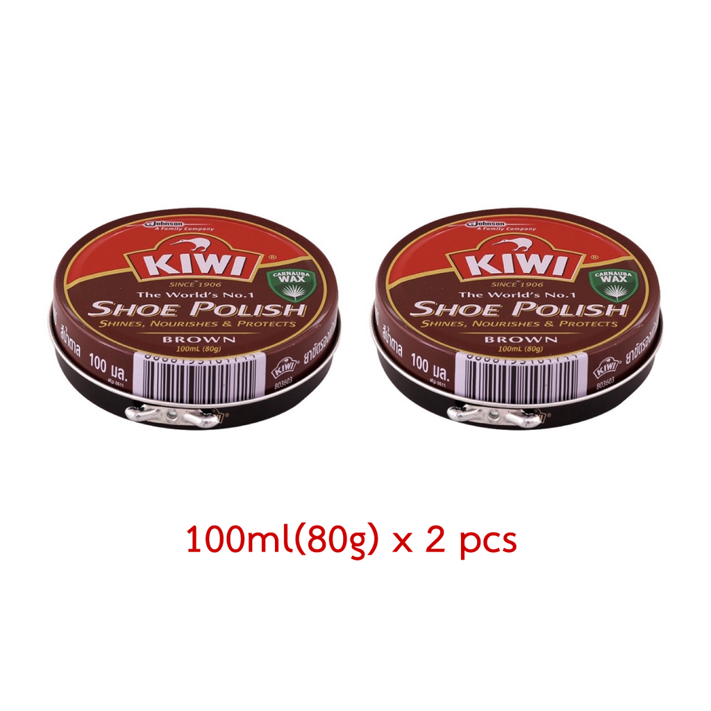 KIWI 茶靴ブーツ用ポリッシュワックス 100ml — 輝き、栄養、保護
