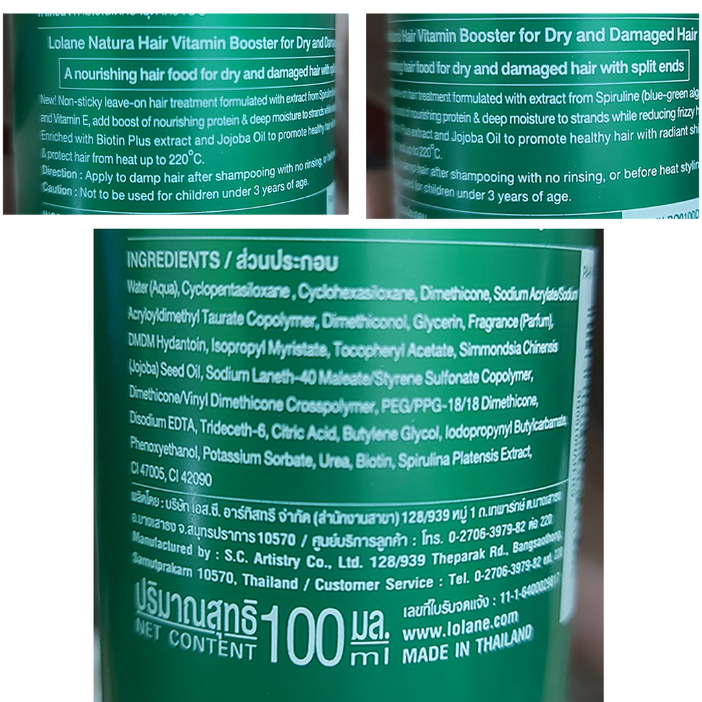 100 ml Lolane Nature Hair Vitamin Booster für trockenes und geschädigtes Haar K
