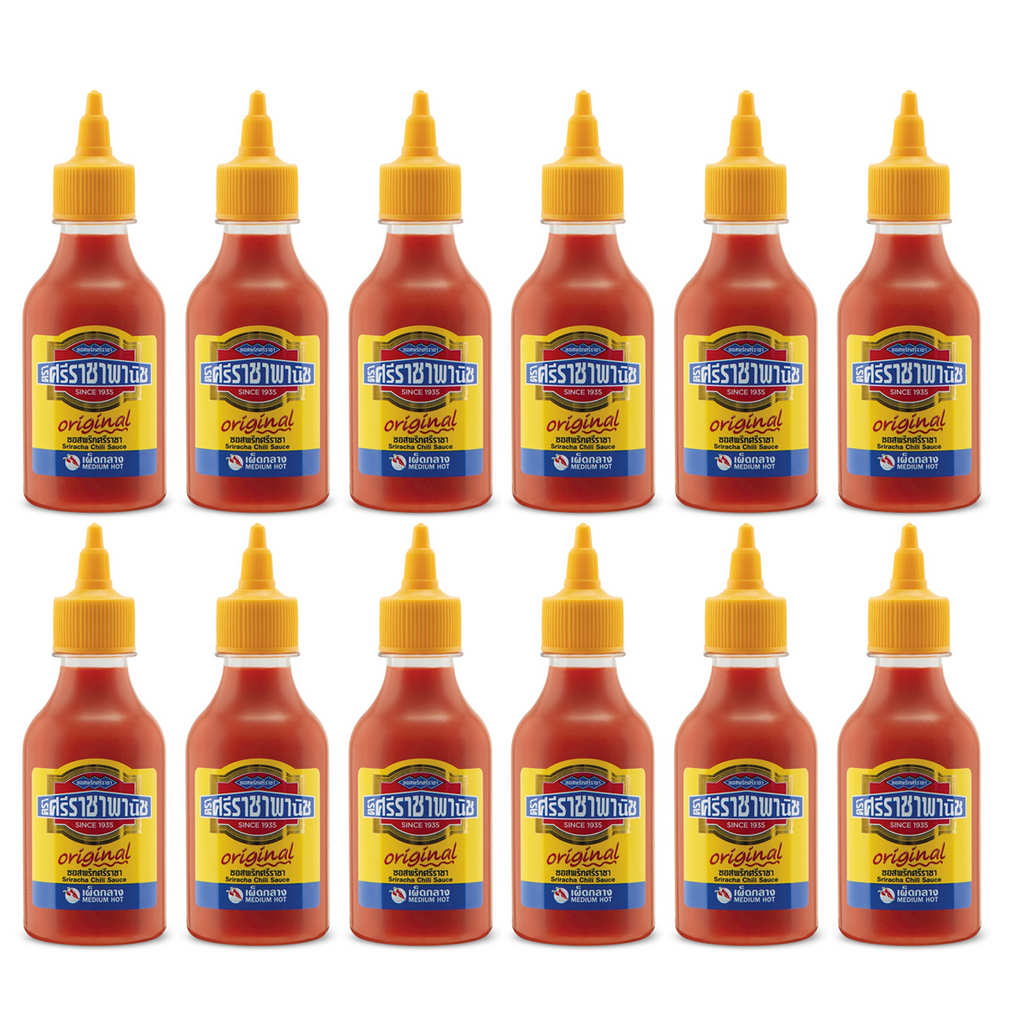 (12pcs) 230g Sriracha Chili Sauce Medium Hot Spicy Thai Original Dipping Sauce K