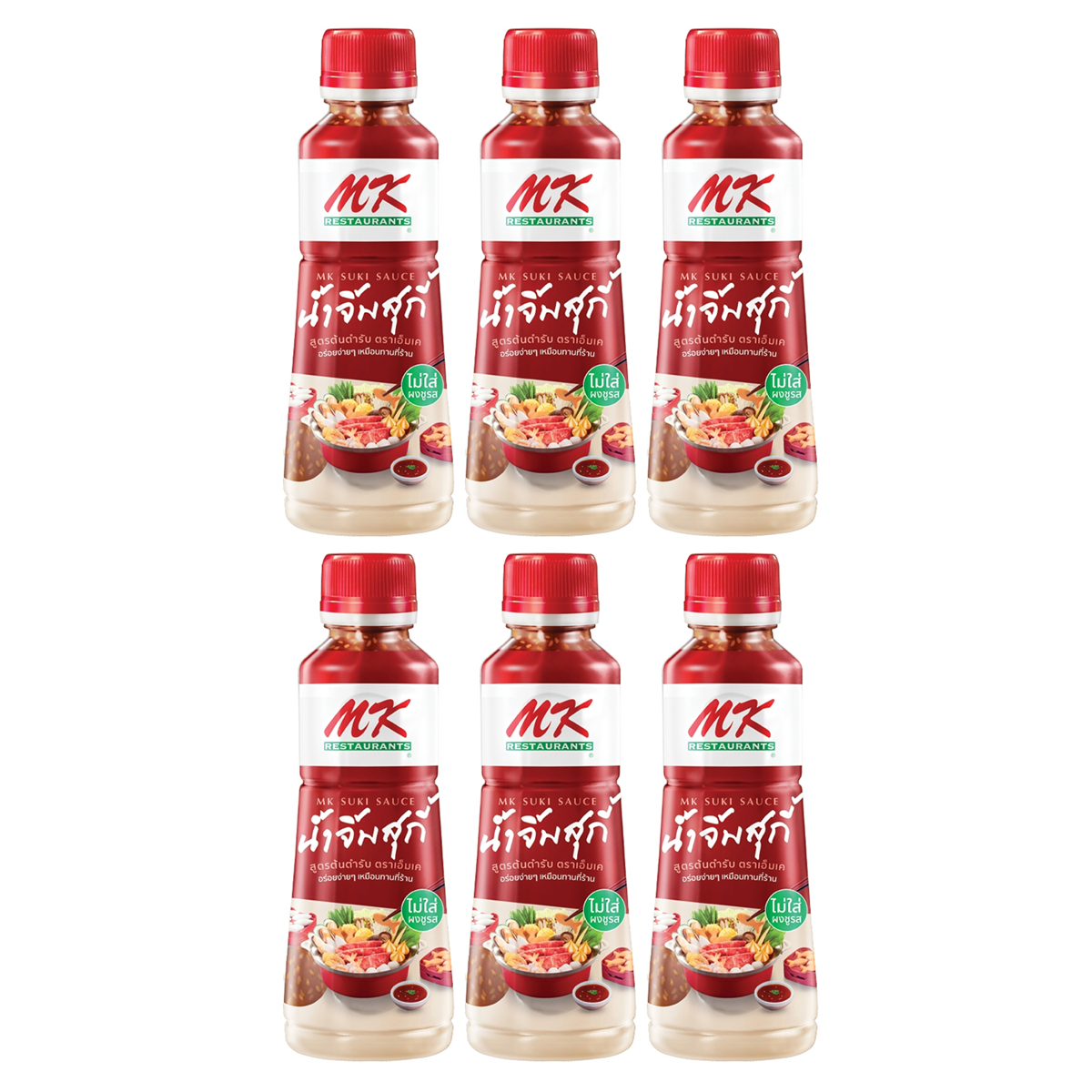 6 pcs x 350g MK Signature Suki Sauce Plastic bottle Safety Cap No MSG Halal K