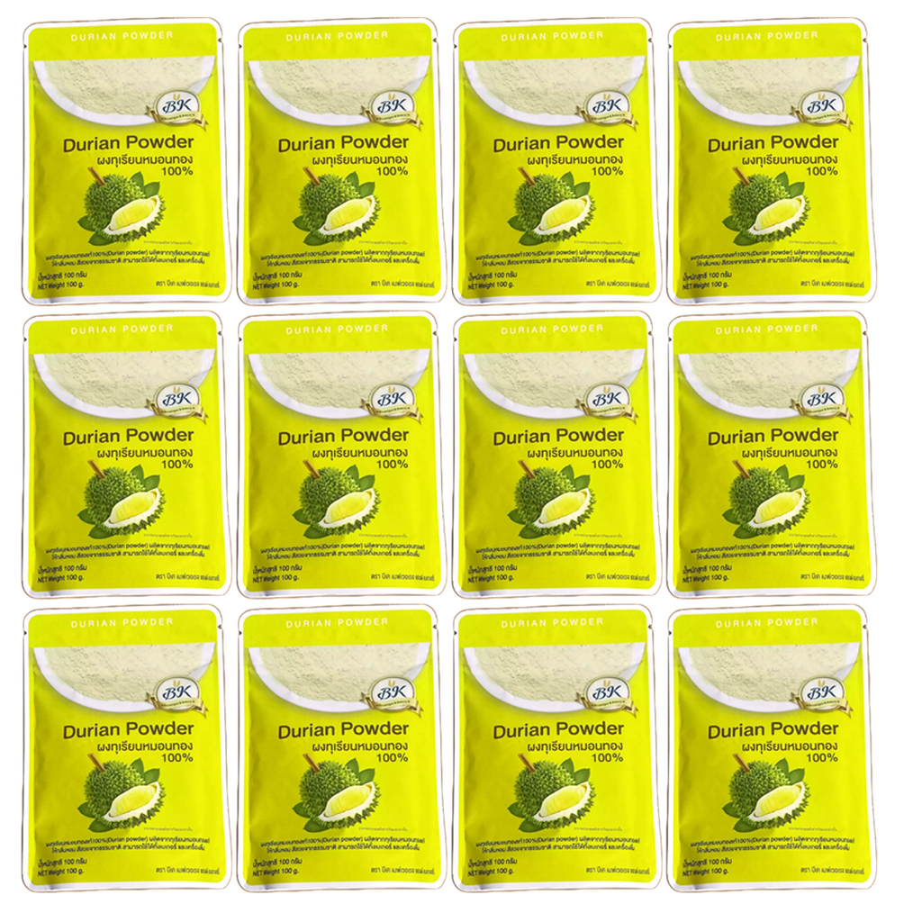 12 Pcs x 100g Durian Powder 100% For Drinks Bakery Cake Beverage Sugar Free K