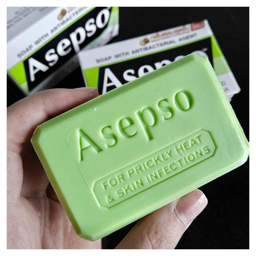 ASEPSO Antibakterielle Seife 80g – Hygienische Frische-Formel mit Mangostan-Extrakt | Antiseptische Hautpflege