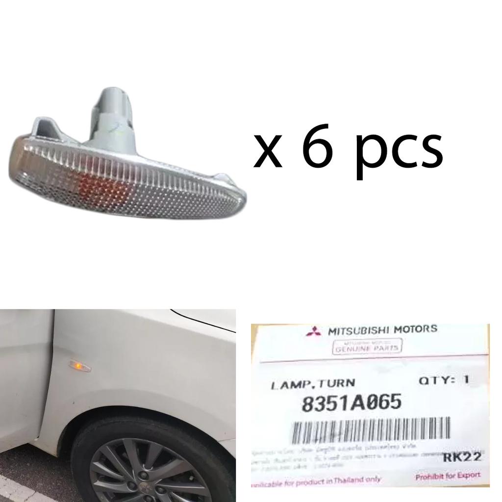 6pcs Mitsubishi 8351A065 Genuine Side Turn Lamp TRITON MIRAGE ATTRAGE K