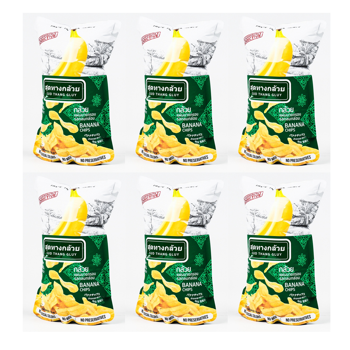 100g Bananenchips Snack Natürliche Trockenfrüchte Ohne Farbstoffe Sud Thang Gluy K
