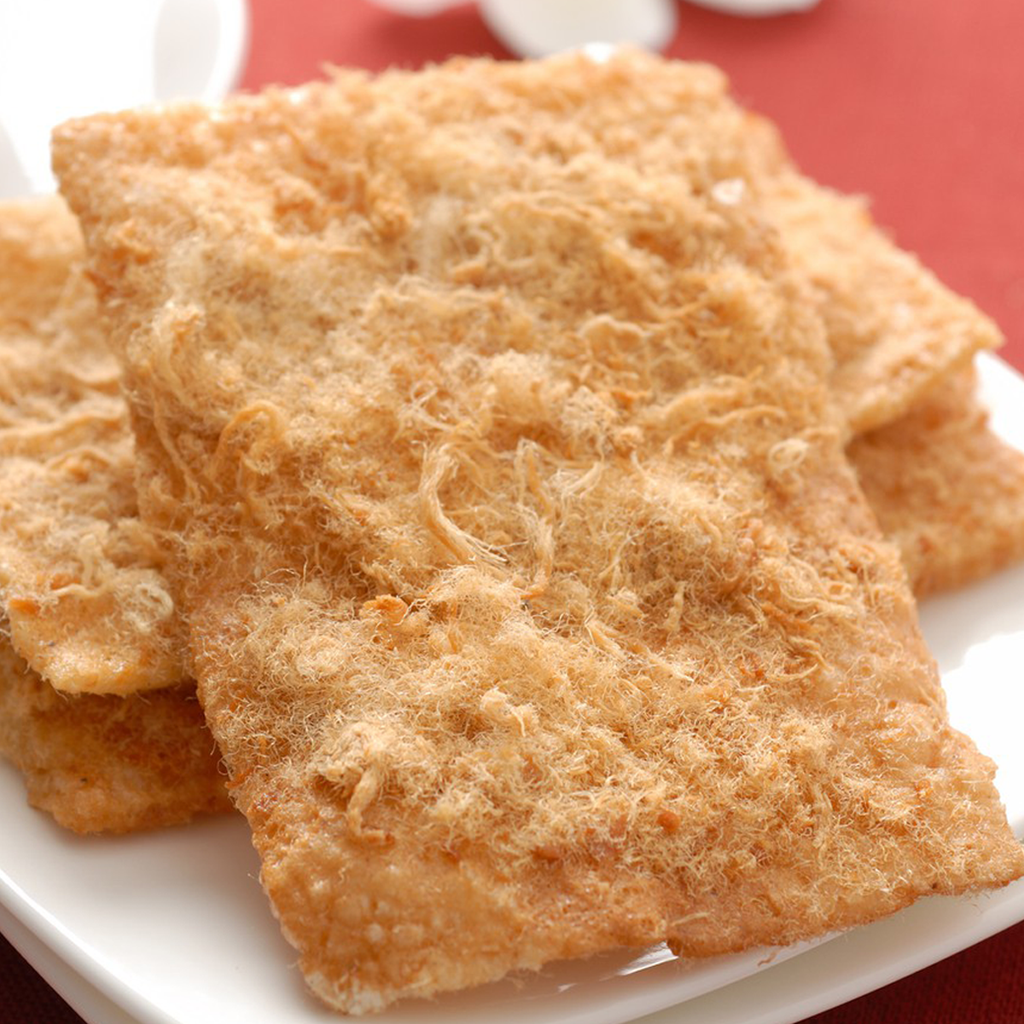 Rice cracker with Flossy Pork snack , 80 grams (zip lock bag)