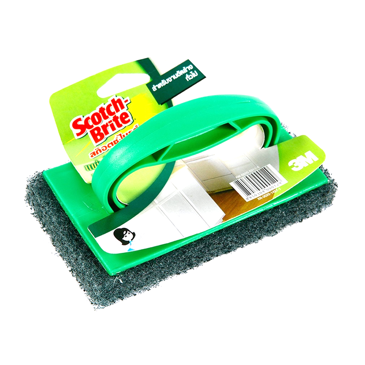 Scrubber Green Pad With Handle 3M Scotch-Brite K