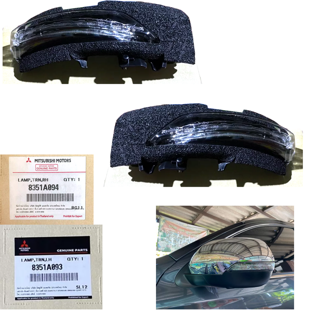 2pcs (LH) (RH) Genuine Side Mirror light Mitsubishi Triton Pajero K
