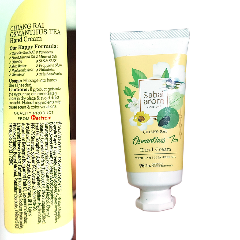 30g Sabaiarom Chiang Rai Osmanthus Tea Hand Cream Reduces dryness fragrance K