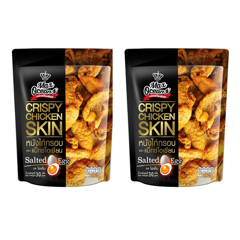 Knusprige frittierte Hähnchenhaut-Snacks, Geschmack gesalzenes Ei, 30 Gramm K