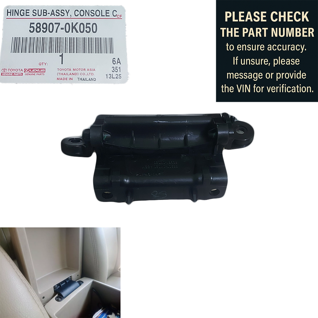 TOYOTA SCHARNIER TEIL-Baugruppe KONSOLE FACH-TÜR Fortuner Hilux Vigo 2004-15