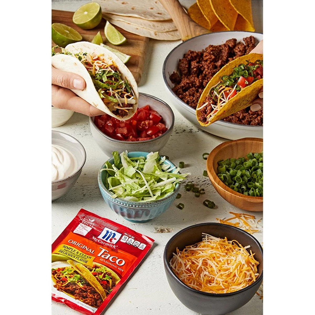 28g McCormick Taco Seasoning Mix Powder herbs spices No MSG K
