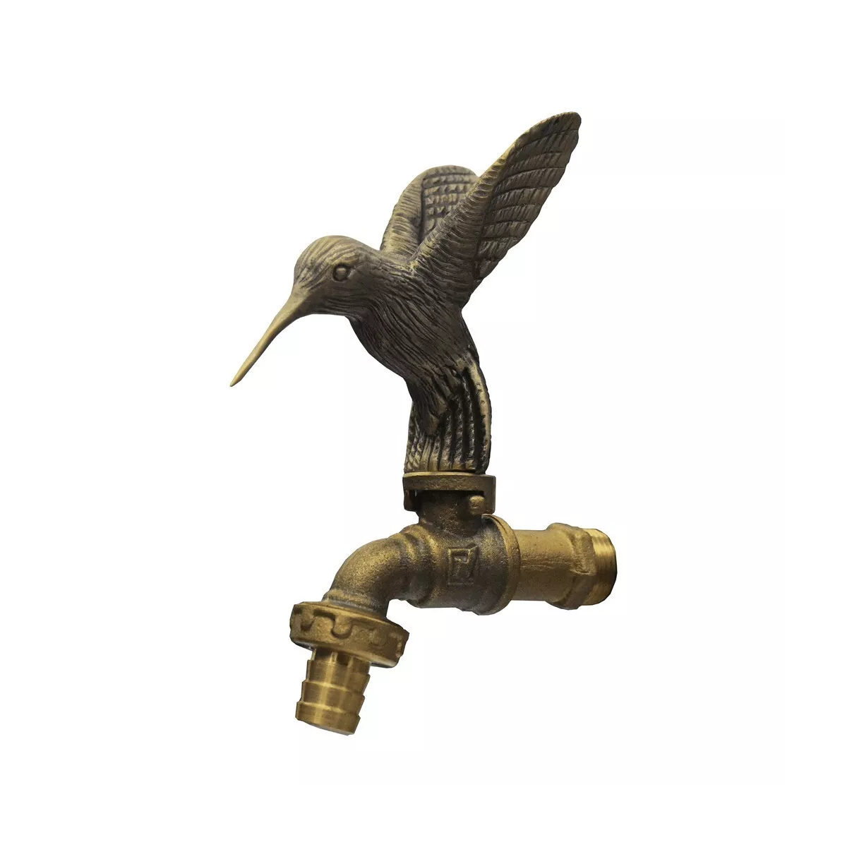 Vintage Hummingbird Brass Faucet Spigot – Decorative Outdoor Garden & Kitchen Tap | Made in Thailand