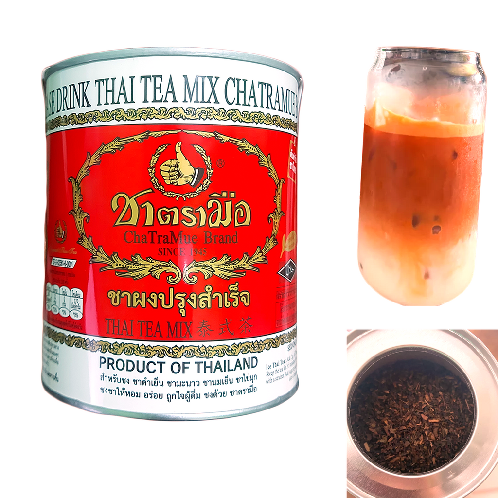 200g Original Red Thai TEA Mix Vanilla flavor drinks Small Tin ChaTraMue K