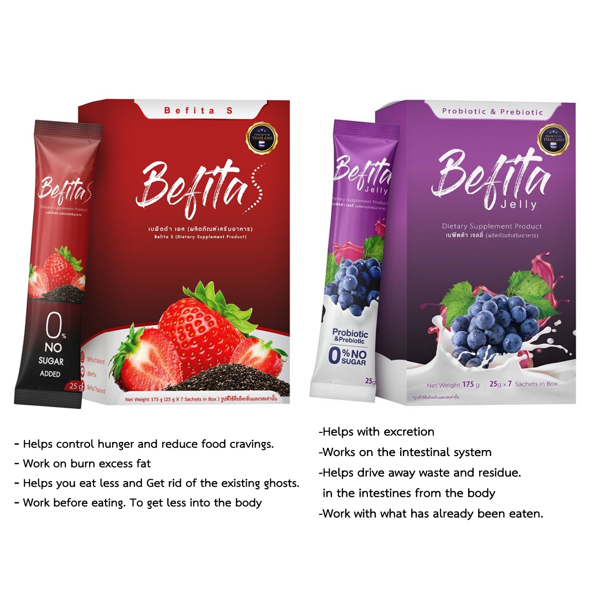 Befita S/Jelly Weight Management Sugar Free Probiotic Prebiotic K
