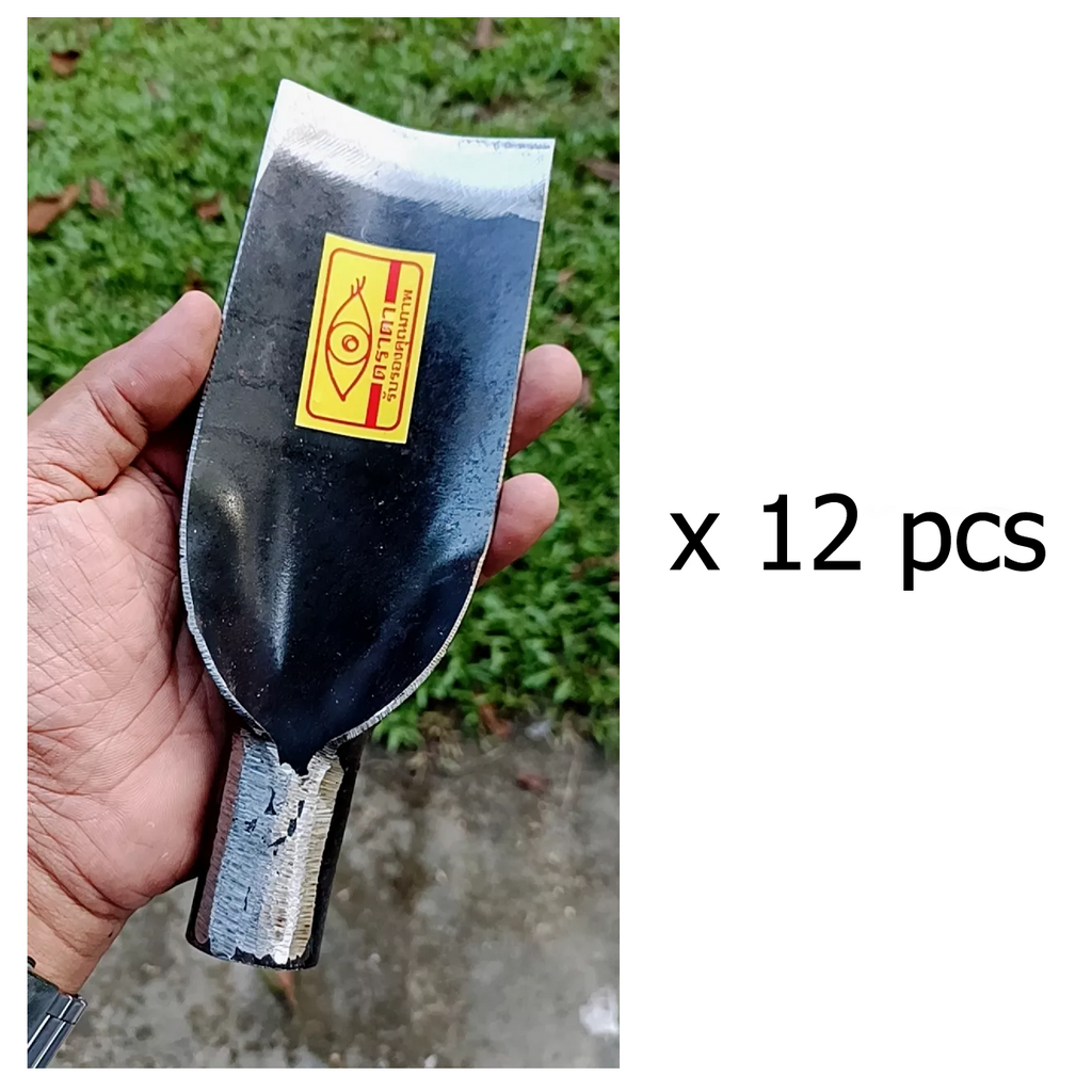 Gartenspaten Kopf aus Karbonstahl, 12-teiliges Set – Grabwerkzeug für Erde, Pflanzen & Landwirtschaft (19 cm Klinge)