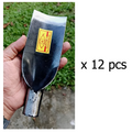 Gartenspaten Kopf aus Karbonstahl, 12-teiliges Set – Grabwerkzeug für Erde, Pflanzen & Landwirtschaft (19 cm Klinge)