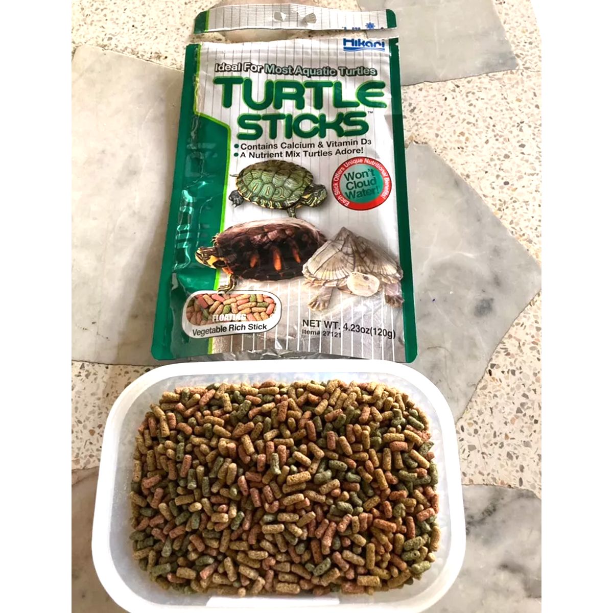 120g Hikari Turtle Sticks Futter Schwimmender Stick Hoher Kalzium-Vitamin-K-Gehalt