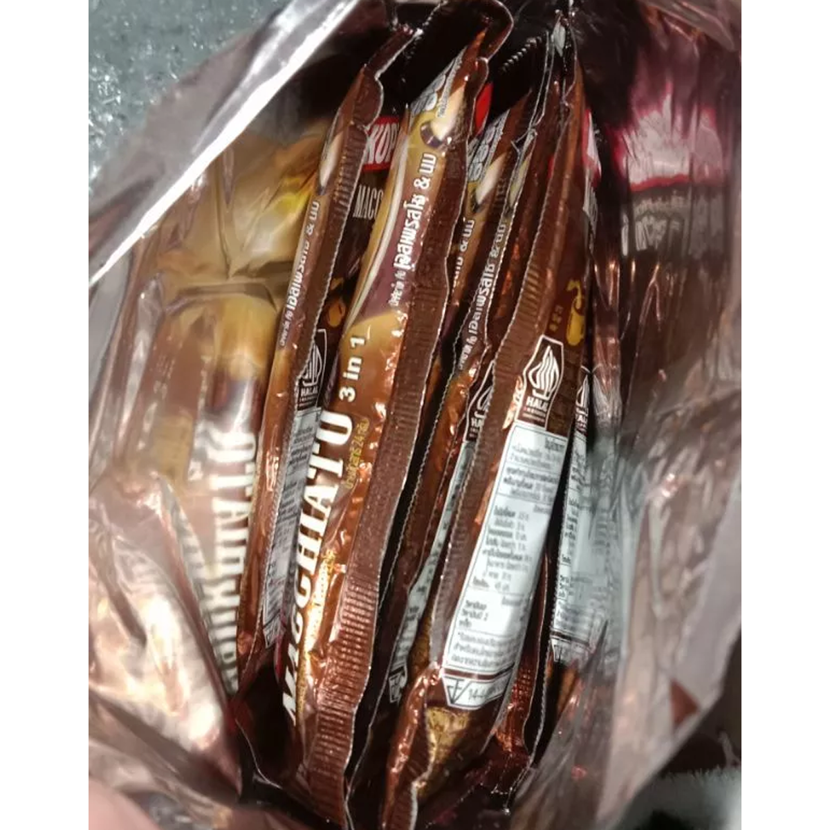 480g (20 Beutel/Packung) 3in1 Kaffee Macchiato Sanft, lecker Hallah Kopiko K
