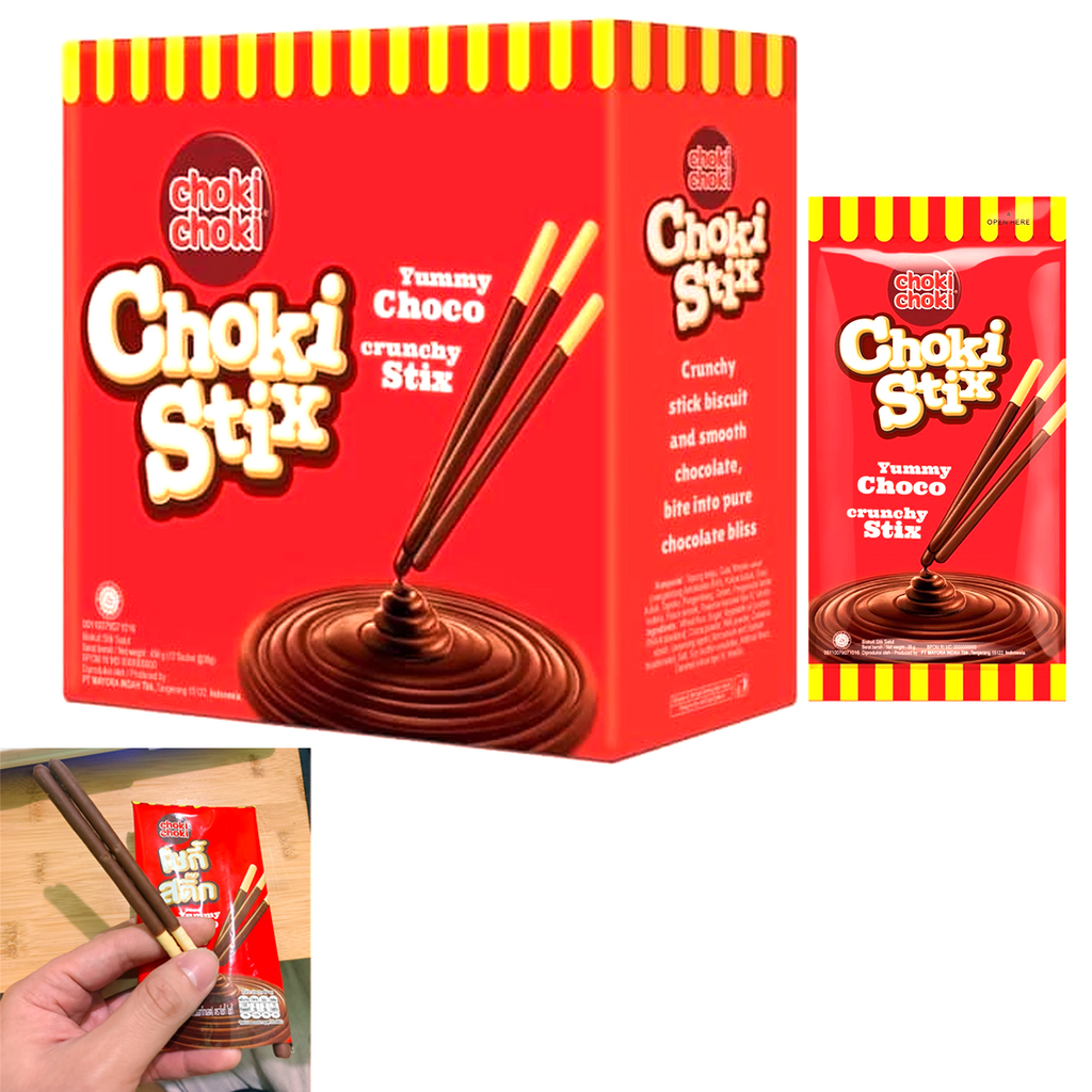 12 sachets/box Choki Stix Chocolate Stick Snacks Sweets Crunchy Stick K