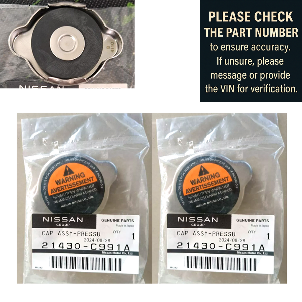2pcs Nissan 21430C991A Genuine Cap Assembly Pressure NAVARA NP300 X-Trail