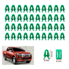 40Pcs Green Clip Lock Radio Console Fits Isuzu D-Max 2012 - 2019 K